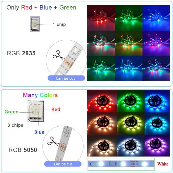 15€15 sur Bande lumineuse IP65 étanche 5050 RGB LED contrôleur Bluetooth 15m  Multicolore MK30 - Luminaires extérieur - Achat & prix