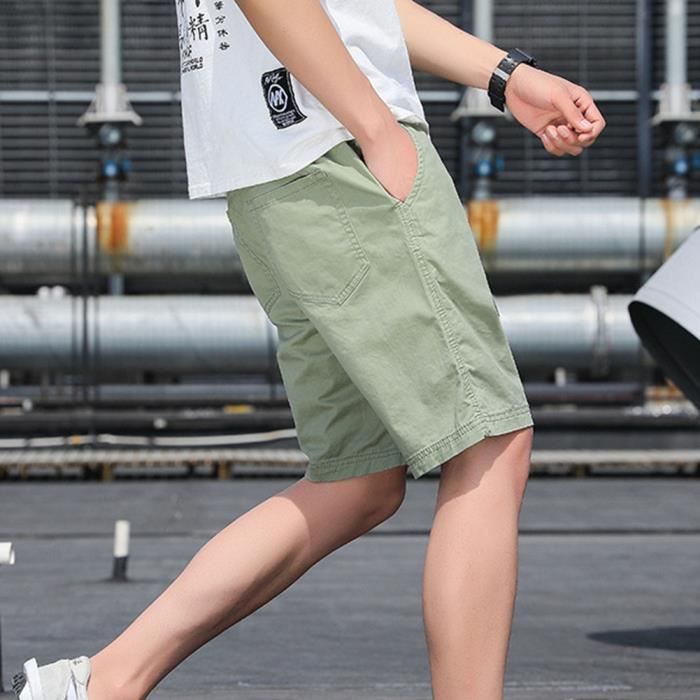 Homme Casual L che Bermudas Cargo Coupe Camouflage R tro Droite