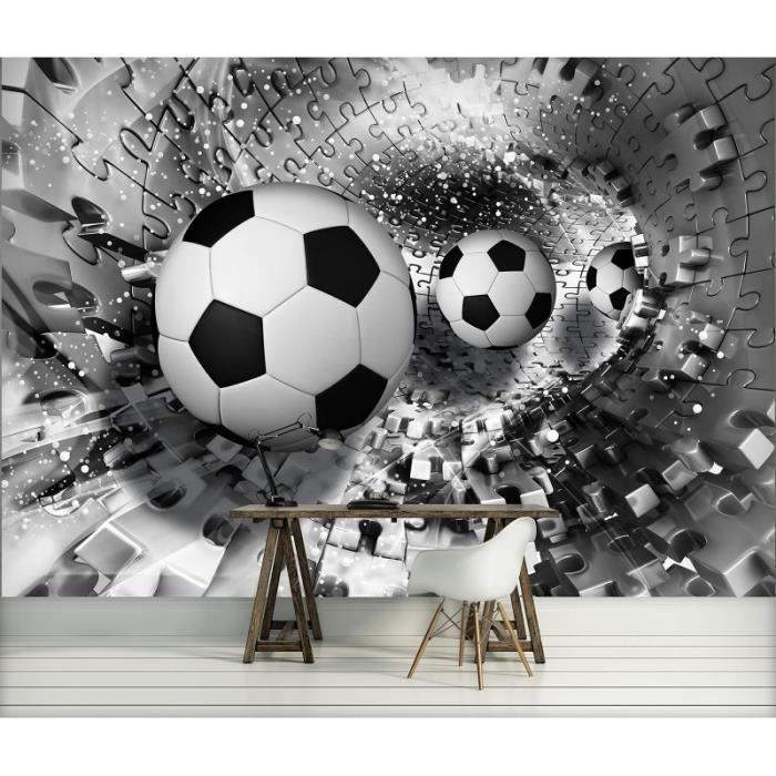 Papier Peint Enfant Football Intissé Panoramique 254x184 cm