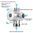 accessoires de robinet de salle de bain Soupape de dérivation de pommeau de douche multifonction à 3 voies G1 / 2 'Valve-3