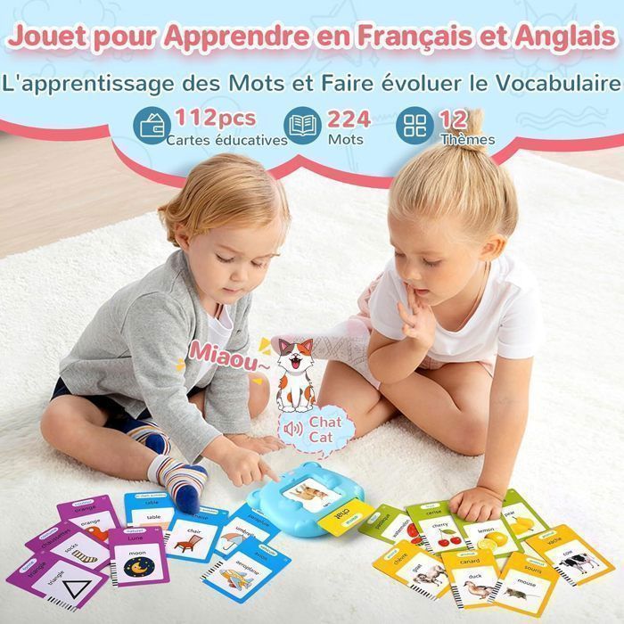 Cartes Flash parlantes d'apprentissage éducatif pour enfants de la maternelle, livre Audio électronique en langue anglaise, jouets pour apprendre les mots anglais  26