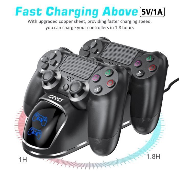 Pack de 2 Câbles de Chargement Recharge USB 3 mètres Pour Manette Pad  Joystick Sony PlayStation 4 PS4, Noir - Cdiscount Informatique