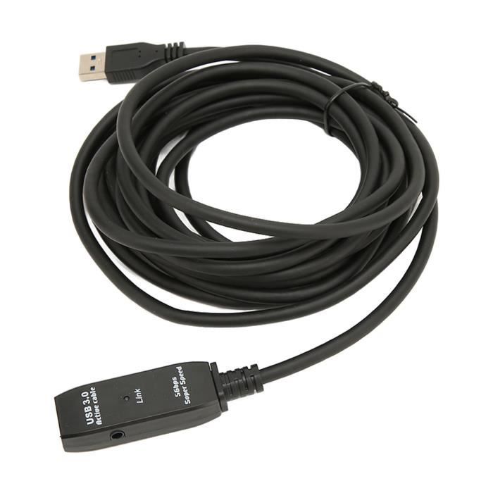 Fdit rallonge USB active Câble d'extension USB 3.0 noir 16.4ft 5Gbit par  sec mâle à femelle USB cordon d'extension USB actif pour - Cdiscount  Informatique
