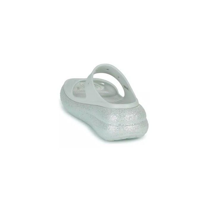 Crocs Compenser Sandales enfant - CROCS - Classic Crush Glitter - Blanc - Compensé 5,2 ...