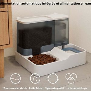 Distributeur Automatique Croquettes Et Eau Pour Chats Et Chiens - Gamelle Intelligente Sans électricité, Grand Réservoir, Facile à Nettoyer - 7