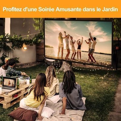 Écran De Projection 120 Pouces VISULAPEX - Support Inclus, 4K HD, Portable Pour Home Cinéma