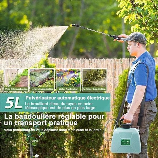 Pulvérisateur Télescopique 5L Rechargeable - Pistolet Télescopique