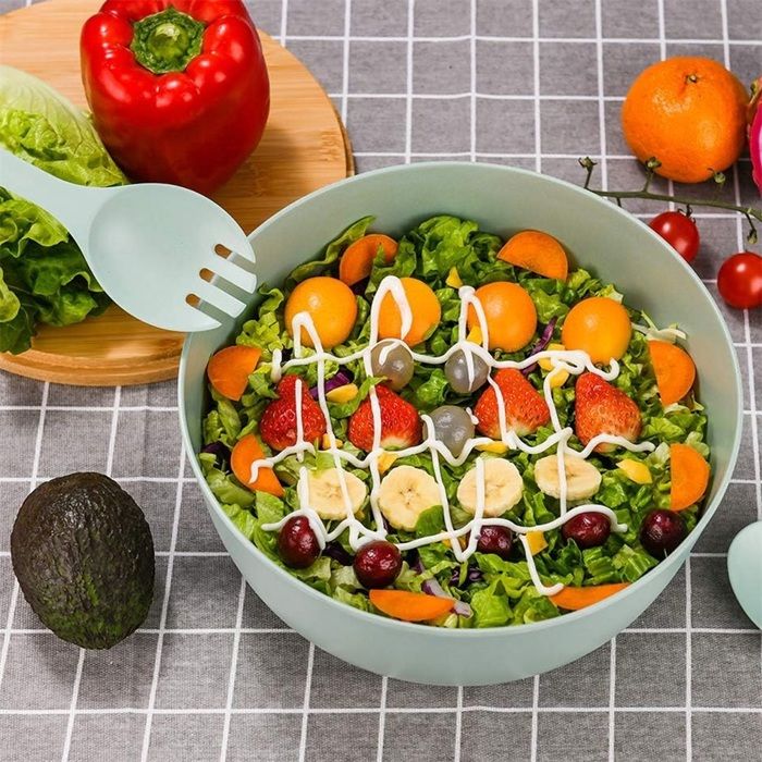 EJ.life Saladier En Bois Bol à Salade En Bois Polyvalent De Grande