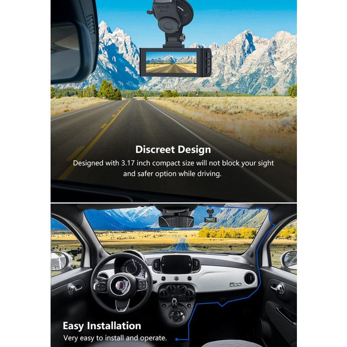 Camera Voiture Dashcam 4K Avant + 1080P Arrière KAWA D11 - Vision Nocturne True Color, WiFi GPS, écran IPS 3,16" - Surveillance Parking 24H Dashcam 4k Avis