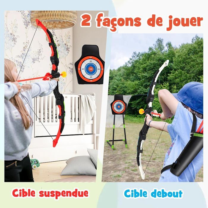 Jouet de tir à l'arc et à la flèche pour enfants, 35cm, en plastique