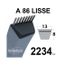 Pièce neuve Courroie tondeuse A86 Trapézoïdale 13 mm x 2234 mm Pièce neuve Courroie tondeuse A86 Trapézoïdale 13 mm x 2234 mm