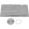 Kit déflecteur gris argenté 3m fenêtre climatiseur portable - Tissu étanche cadre AC universel appartement PIQUET D'ATTACHE