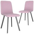 Maison® Lot de 2 Chaises de salle à manger Chaise de Salon Moderne Fauteuil Chaise de cuisine - Rose Velours &867924-0