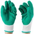 Gants de jardinage souples épineux ROSTAING - Vert - Polyester/Coton, Latex - Mixte-0
