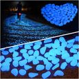 Lot de 100 pierres lumineuses pour jardin extérieur aquarium passerelles piscine - Bleu-0