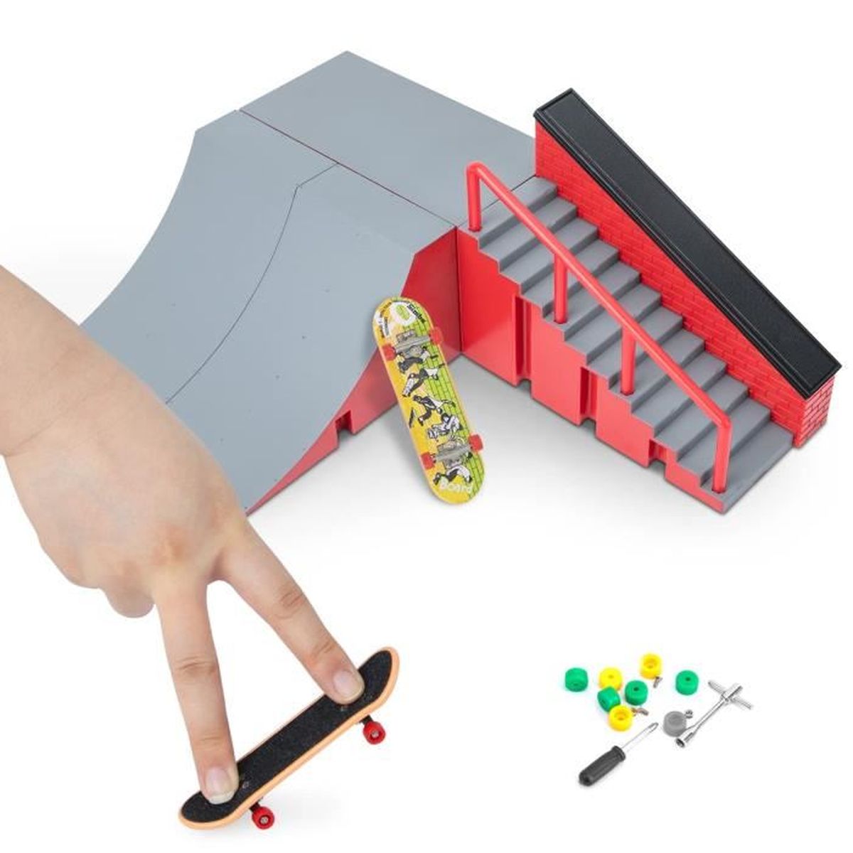 Finger Skateboard Rampe Set Mini Griffbrett Skate Park Rampen Kit