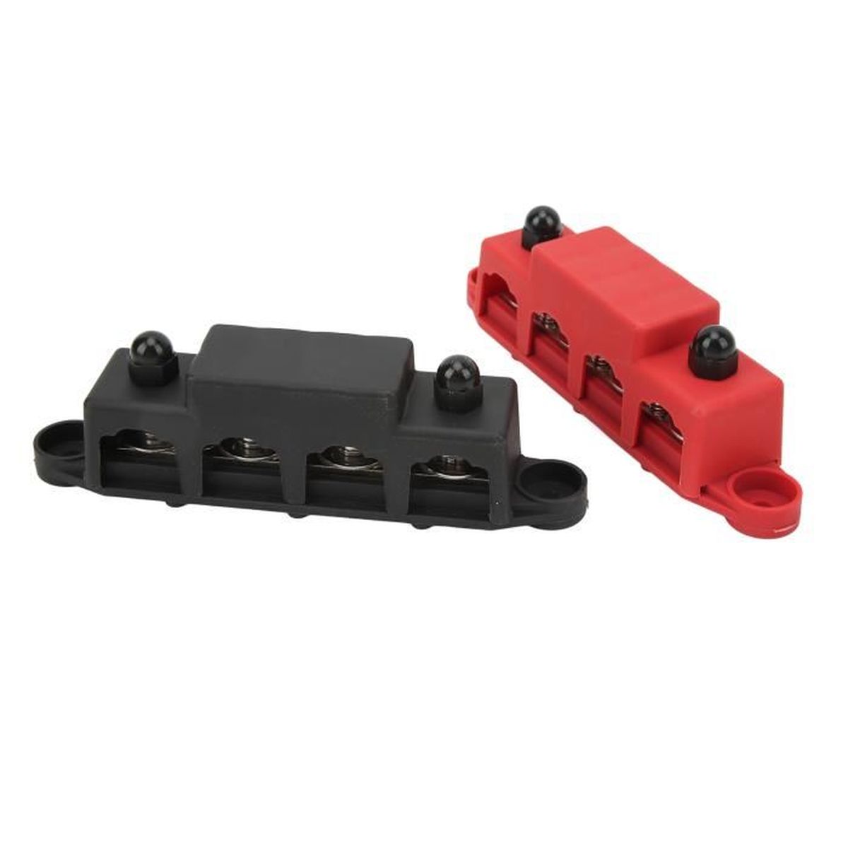 Bloc De Distribution électrique – 2 Pièces M8 300A – Tension 12-48V – En Laiton Et Acier Inoxydable – Couverture Incluse – Pour Marine, Voiture, Camping-car