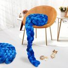 YSINOBEAR Tour de lit bébé 300cm - MERKMAK - Coussin - Velours - pare chocs pour les nouveau nés - largeur 15cm bleu