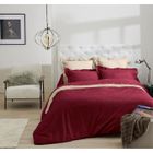 SALOME PRESTIGE Housse de couette bicolore et réversible satin de coton 120 fils - 140x200 - bourgogne/ficelle