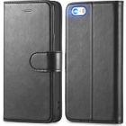 Coque iPhone 5 - 5s - SE 2016 Etui Portefeuille de Protection Cuir PU Premium Anti Choc [Support Housse Rabat] Porte-monnaie Top4pc