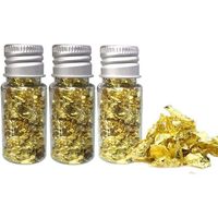 Feuille d'or (3 flacons)flocons de cuivre métallique doré pour peintureartisanatfabrication de bijouxdécoration de maisonrest [104]