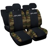 Lupex Shop Housses de siège auto compatibles pour Splash Noir Camouflage Vert