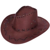 Chapeau de cowboy pour enfant / ados - Feutre de qualité supérieure - Marron - Accessoire de mode
