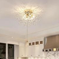 Plafonnier LED moderne - lustre plafonnier en Cristal Dimmable- chambre,salon,couloir -  Ampoules G9 * 6 (incluses)