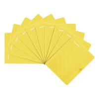 Mintra lot de 10 Cahiers 90 gm agrafés en Couverture Plastique 17x22 Seyes jaune 96 pages