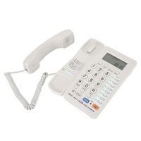 Omabeta Téléphone fixe filaire C199 téléphone fixe maison filaire bureau d'affaires téléphone filaire telephonie detachee Blanc