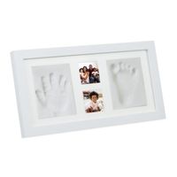 Cadre photo bébé avec moulage - RELAXDAYS - 10043193-0 - Blanc - Réaliser des empreintes de bébé - Cadre photo