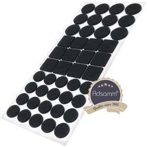 patins de meubles en feutre autocollant de qualit/é sup/érieure Adsamm/® Noir /Ø 12 mm Rond 640 patins en feutre 1,5 mm d/épaisseur