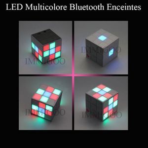 ENCEINTE NOMADE Enceinte Bluetooth Cube LED - HIGH-TECH & BIEN-ETR
