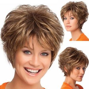 Peruque Synthetique A La Mode Pour Les Cheveux Court Et Frise