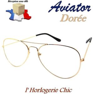 Lunette aviateur transparente shop