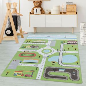 TAPIS Tapis enfant, tapis de jeu, tapis chambre enfant, tapis chambre bébé, color verd, dimension 140 x 200 cm