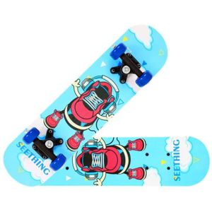 CYYMY Mini Skateboard Complet Antid/érapant L/éger et Transportable D/ébutants Double Kick Trick Deck /érable pour Enfant 60cm,01