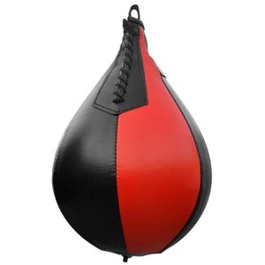 SAC DE FRAPPE Black Red - Balle de boxe en cuir PU, équipement'entraînement thaïlandais MMA Muay, Kit de sac de frappe, bal
