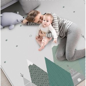 TAPIS Tapis enfants bébé de sol en mousse [200x180 cm]Tapis de Jeu Ramper Zone pour Enfants Coussin d'escalade Pliable