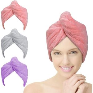 Serviette Microfibre Cheveux Dry Hair Cap Serviette De Séchage Pour Cheveux  Bonnet De Serviette Super Absorbantes Produits De[u5770] - Cdiscount Maison