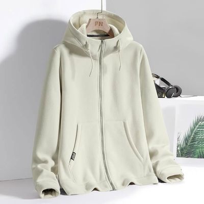Voqeen Veste Polaire Femme Chaud Hoodie Zippé à Capuche - Sweatshirt Hiver Doublé Polaire Confortable