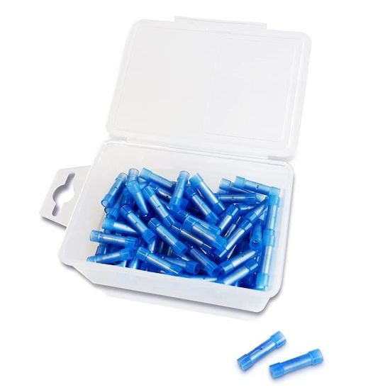 100 Connecteurs Thermorétractables Rouges Pour Fils 22-16AWG - Pour Soudures étanches