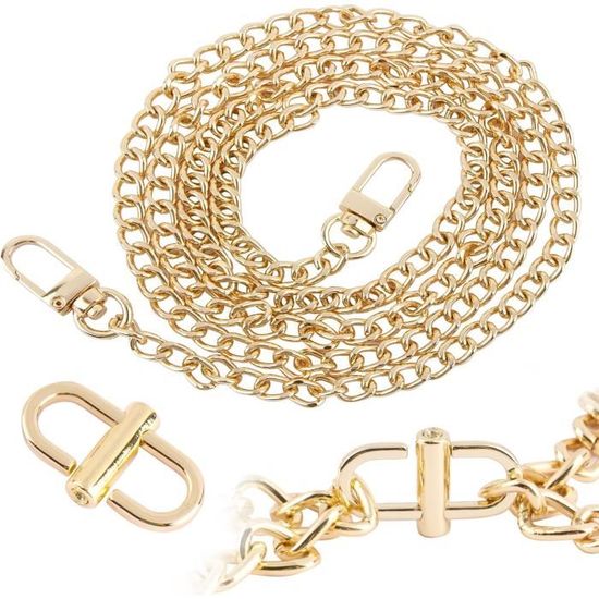 Chaine Sac A Main 120 Cm, Chaîne De Remplacement De Sac Avec Boucles, Chaîne De Sac à Main En