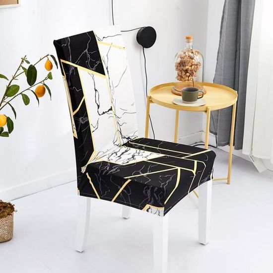 Lot De 2 Housses De Chaise élastiques Style Nordique - Tissu Jacquard (polyester/coton/élastomère) - 24 Couleurs Au Choix