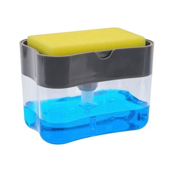 Organisateur Évier Cuisine M.S.N - Porte-Éponge, Distributeur Savon Et Accessoires (Bleu Clair)