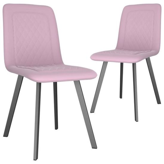 Maison® Lot de 2 Chaises de salle à manger Chaise de Salon Moderne Fauteuil Chaise de cuisine - Rose Velours &867924