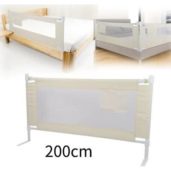 Barriere De Lit De Securite Enfant Portable 0 68 Cm Ascenseur Vertical Reglage A 8 Vitesses Blanc Casse Pai Cdiscount Puericulture Eveil Bebe