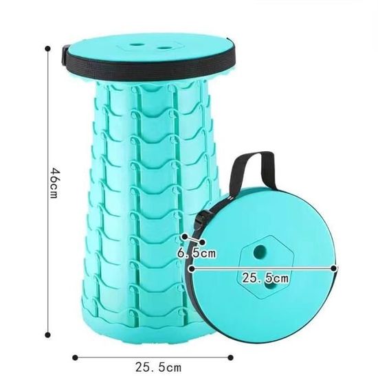 Lot De 3 Coussins Tabouret Pliables Télescopiques - Taille 24x24cm - Tissu Oxford Et Simili Lin - Idéal Camping, Voyage