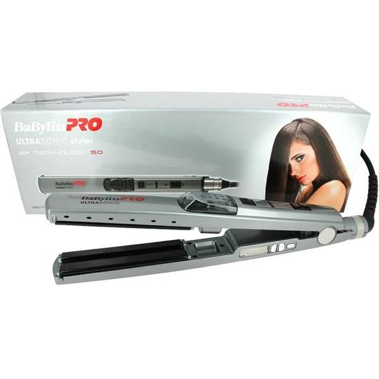 Babyliss Pro Fer à lisser vapeur UltraSonic, Ref BAB2191SEPE Gris - Lisseur Ionique Vapeur 150°-230°