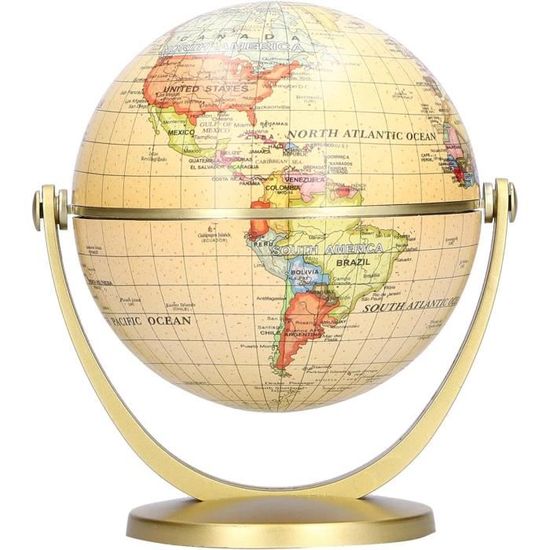 Exerz Globe scolaire de 14 cm - Carte italienne - Éducation du globe terrestre rotatif - Éducatif/géographique - Matériel pédagogique - Carte politique - Diamètre 14 cm